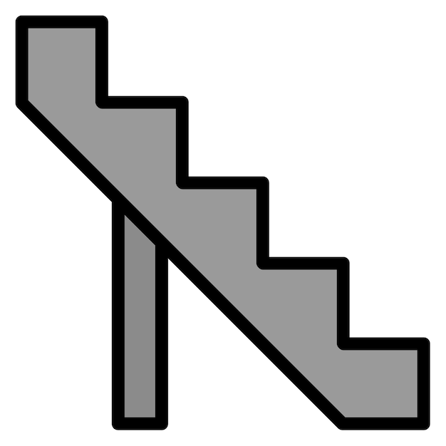 Imagen vectorial del icono de la escalera Se puede usar para Retro