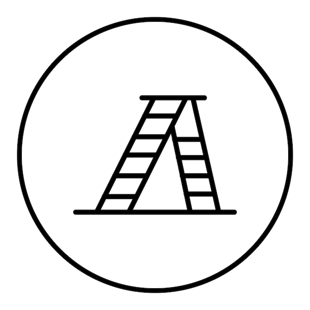 Imagen vectorial del icono de la escalera Se puede utilizar para el almacén