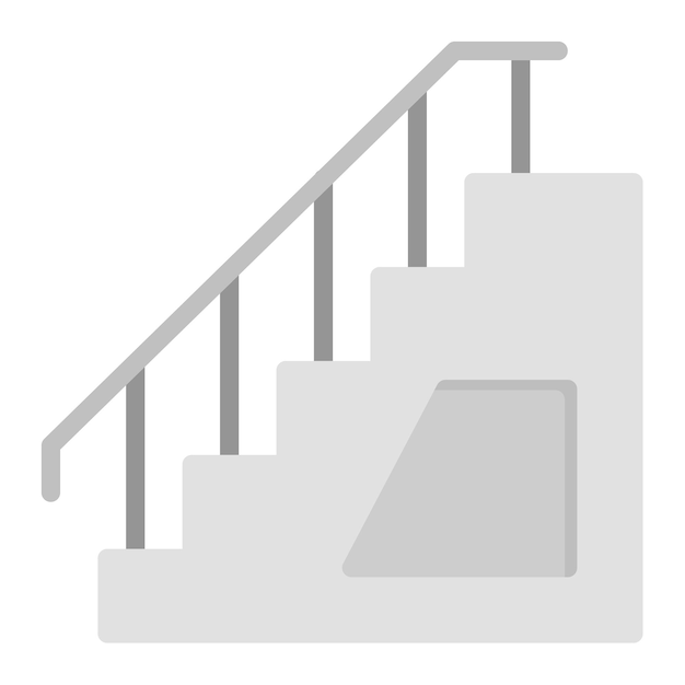Imagen vectorial del icono de la escalera Se puede utilizar para el ferrocarril