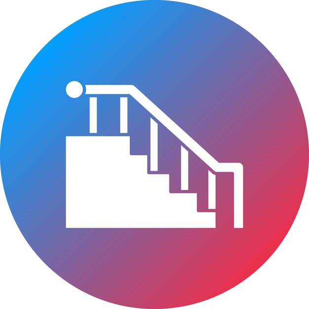 Imagen vectorial del icono de la escalera Se puede utilizar para el interior