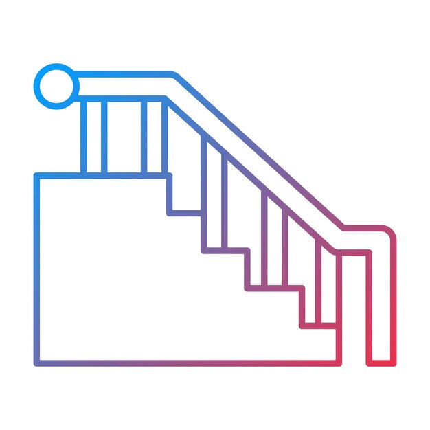 Imagen vectorial del icono de la escalera Se puede utilizar para el interior