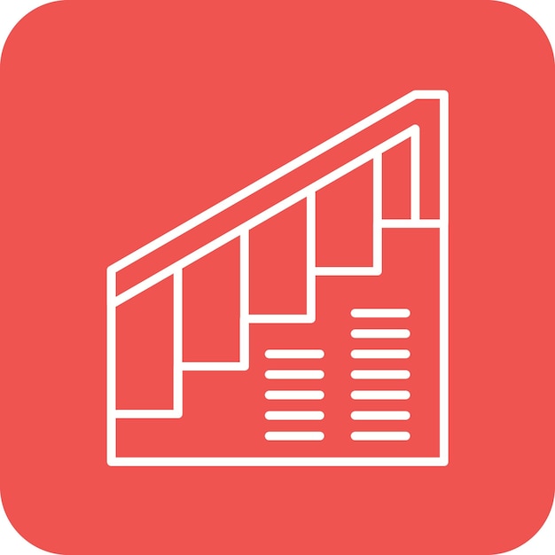 Imagen vectorial del icono de la escalera Se puede utilizar para mejoras en el hogar