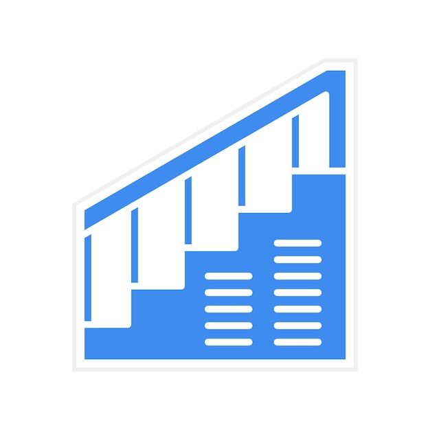 Imagen vectorial del icono de la escalera Se puede utilizar para mejoras en el hogar