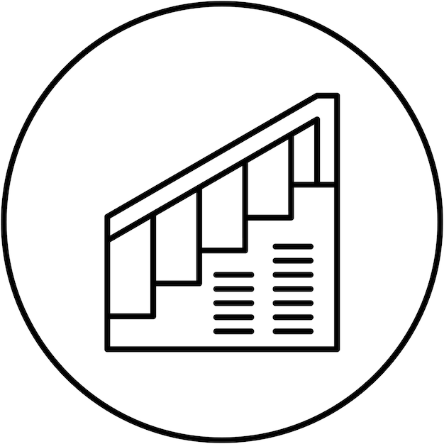 Imagen vectorial del icono de la escalera Se puede utilizar para mejoras en el hogar