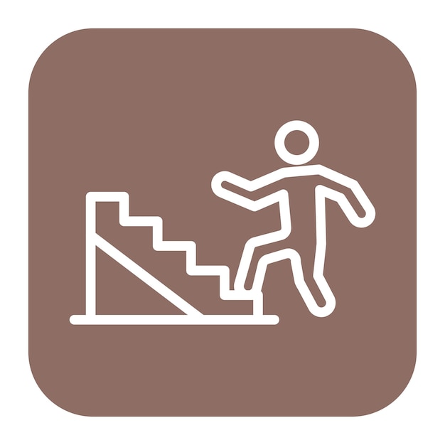 Imagen vectorial del icono de escaleras de escalada Se puede usar para logros
