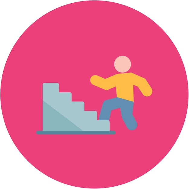 Imagen vectorial del icono de escaleras de escalada Se puede usar para logros