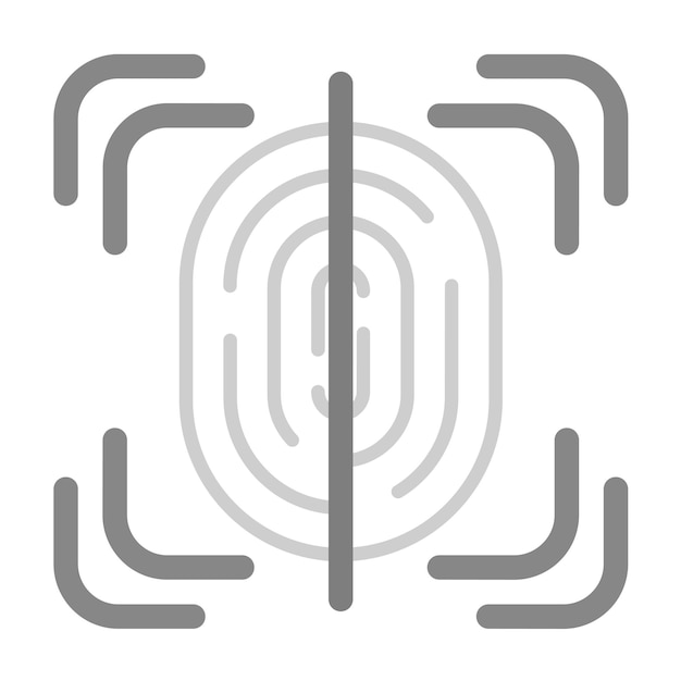 Imagen vectorial del icono de escaneo de huellas dactilares Se puede utilizar para Smart Home