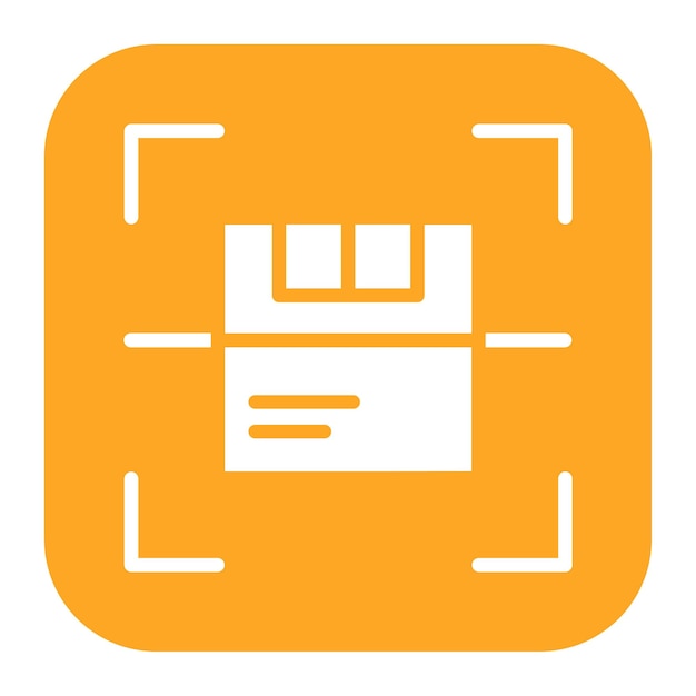 Imagen vectorial de icono de escaneo de paquetes Puede utilizarse para el servicio postal