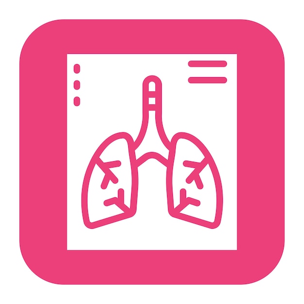 Imagen vectorial de icono de escaneo de pulmones Puede utilizarse para la tuberculosis