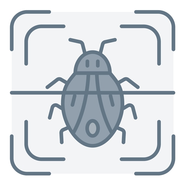 Imagen vectorial del icono de escaneo de virus Se puede utilizar para la seguridad