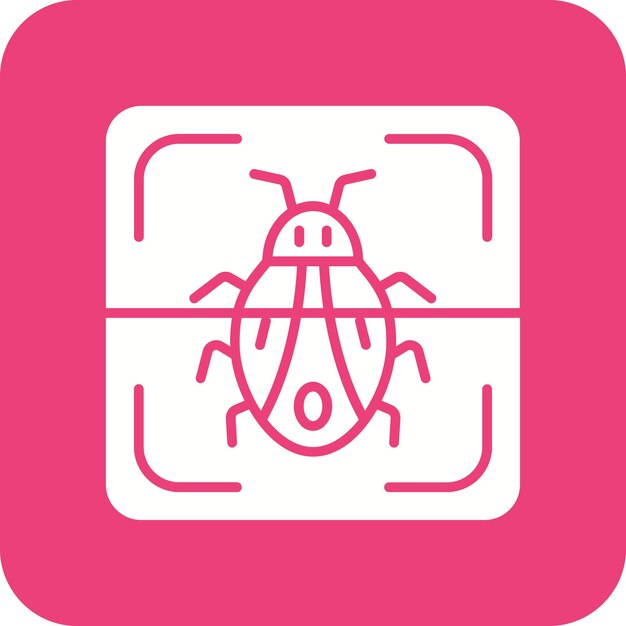 Imagen vectorial del icono de escaneo de virus Se puede utilizar para la seguridad