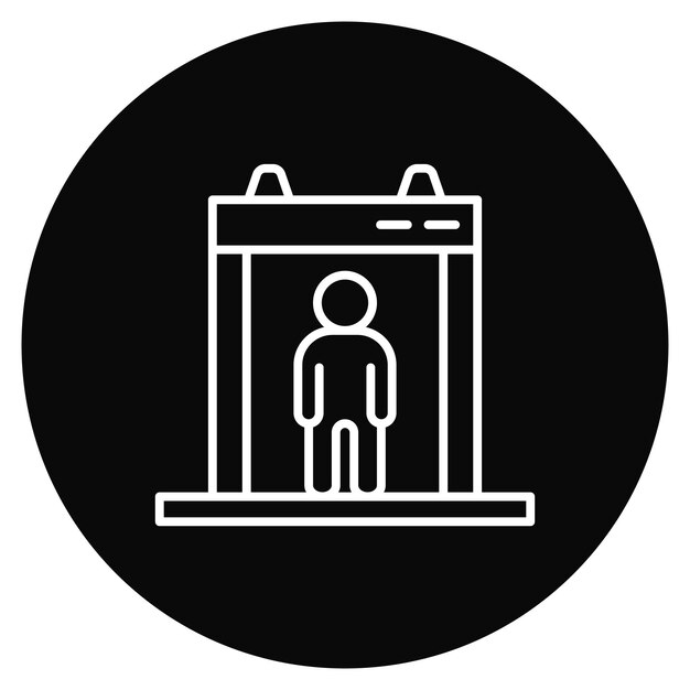 Imagen vectorial del icono del escáner corporal Se puede utilizar para la inmigración