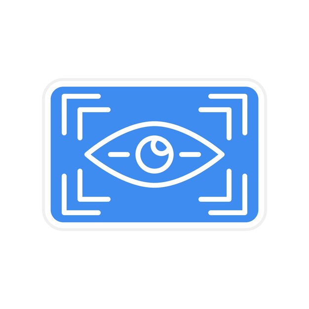 Imagen vectorial del icono del escáner ocular Se puede utilizar para Internet de las Cosas