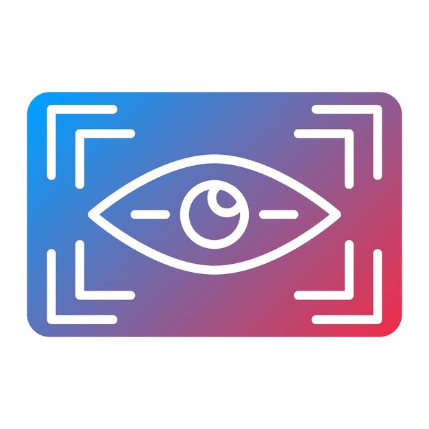 Imagen vectorial del icono del escáner ocular Se puede utilizar para Internet de las Cosas