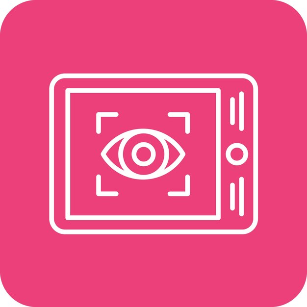 Imagen vectorial del icono del escáner ocular Se puede utilizar para la tecnología