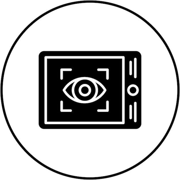 Imagen vectorial del icono del escáner ocular Se puede utilizar para la tecnología
