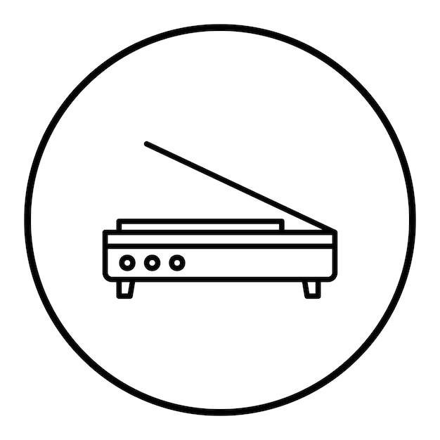 Imagen vectorial del icono del escáner Se puede utilizar para circuitos eléctricos