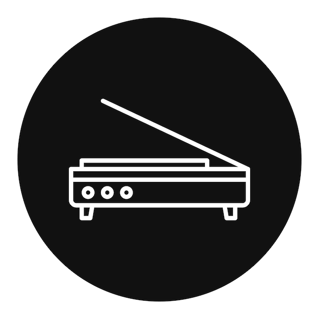 Imagen vectorial del icono del escáner Se puede utilizar para circuitos eléctricos