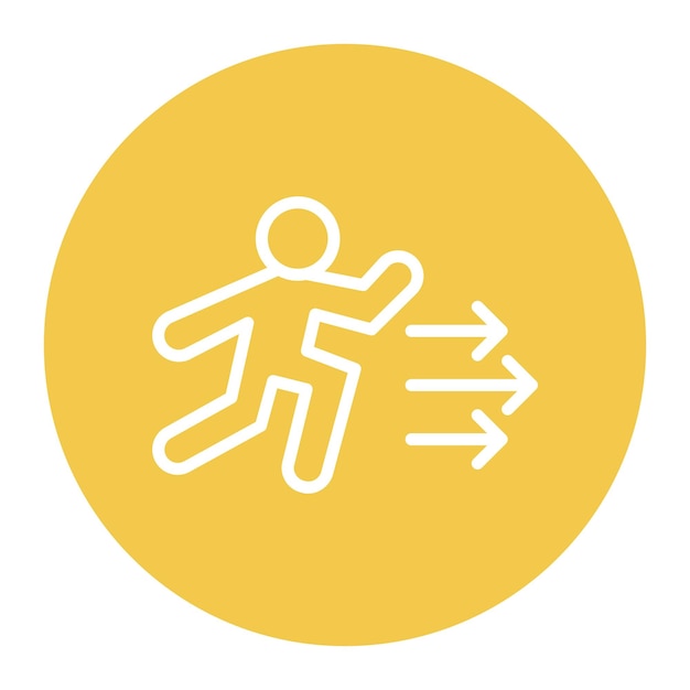 La imagen vectorial del icono de escape se puede usar para la prisión