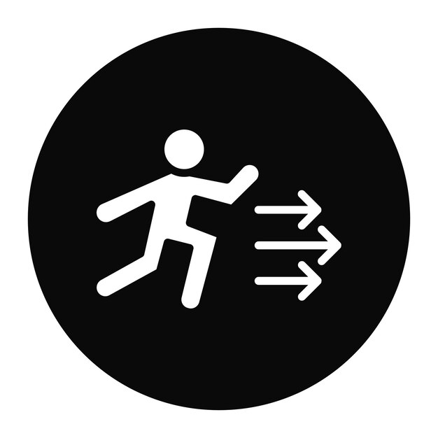 La imagen vectorial del icono de escape se puede usar para la prisión
