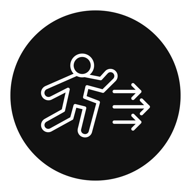 La imagen vectorial del icono de escape se puede usar para la prisión
