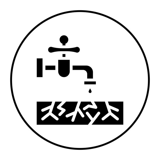 Imagen vectorial del icono de escasez de agua Se puede utilizar para la crisis de agua