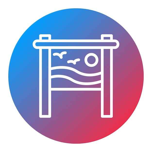 Imagen vectorial del icono de la escena Se puede utilizar para la realización de películas