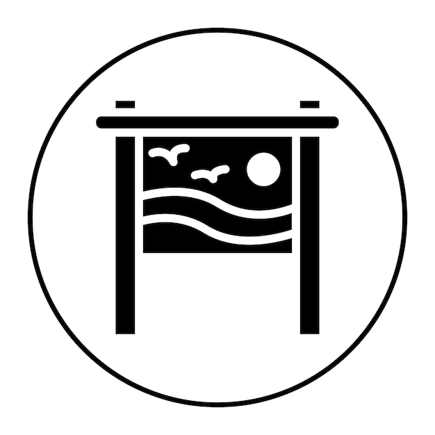 Imagen vectorial del icono de la escena Se puede utilizar para la realización de películas