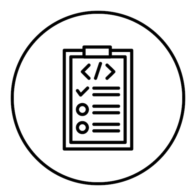 Imagen vectorial del icono del escenario de prueba Puede utilizarse para la garantía de calidad