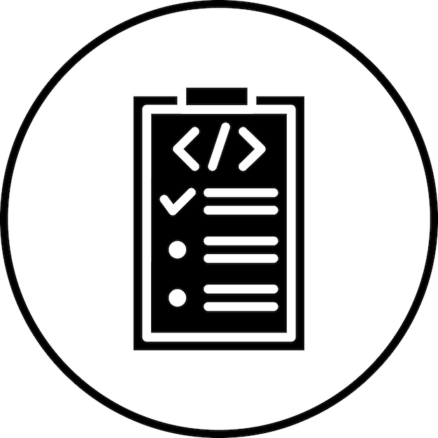 Imagen vectorial del icono del escenario de prueba Puede utilizarse para la garantía de calidad