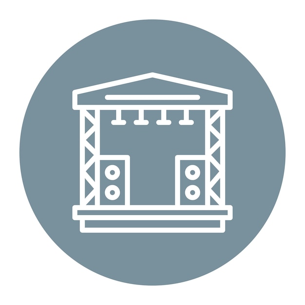 Imagen vectorial del icono del escenario Se puede usar para Rock and Roll