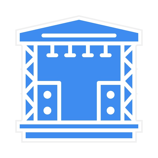 Imagen vectorial del icono del escenario Se puede usar para Rock and Roll