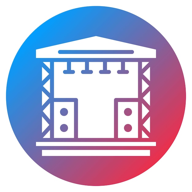Imagen vectorial del icono del escenario Se puede usar para Rock and Roll