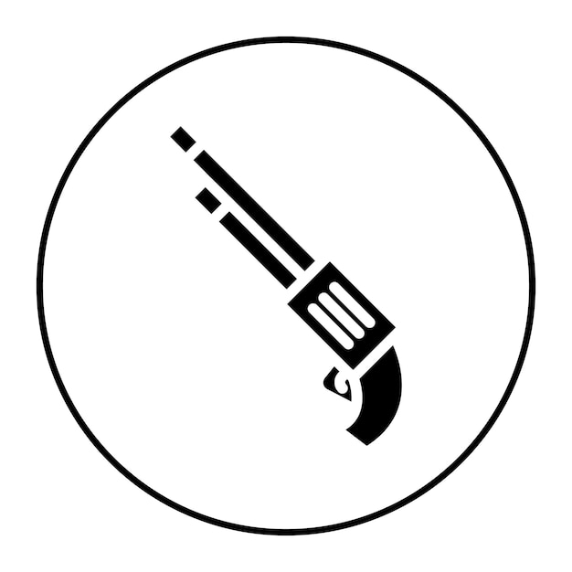 La imagen vectorial del icono de la escopeta se puede usar para Battle Royale