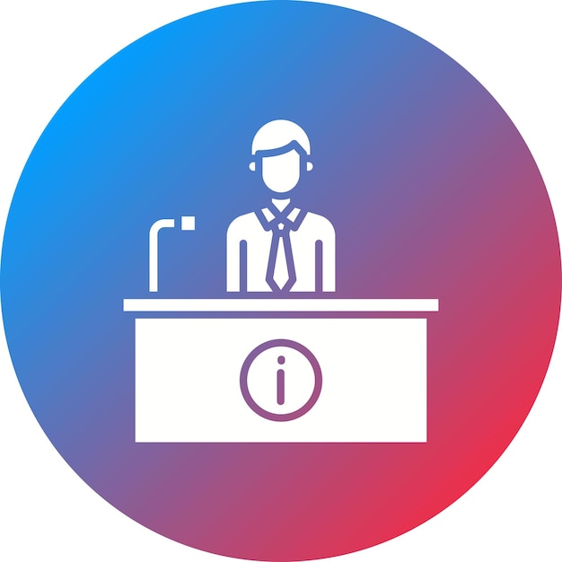 Imagen vectorial del icono del escritorio de información Puede utilizarse para Mall
