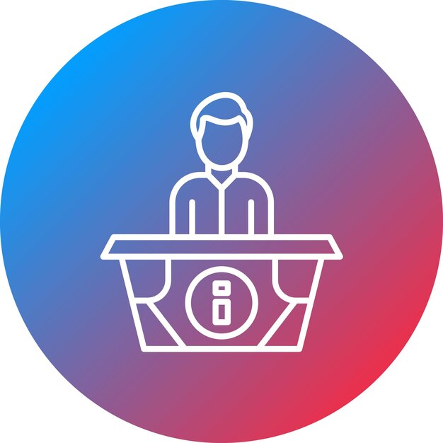 Imagen vectorial del icono del escritorio de información Puede utilizarse para negocios y finanzas
