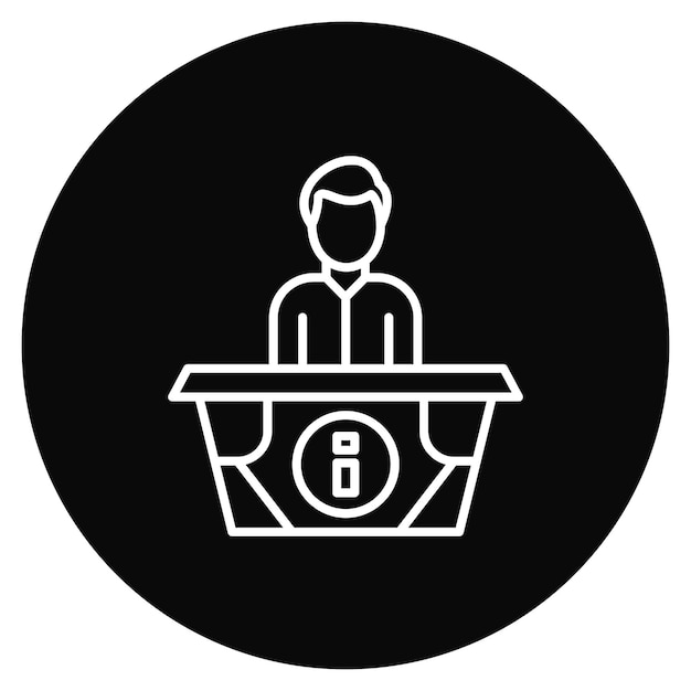Imagen vectorial del icono del escritorio de información Puede utilizarse para negocios y finanzas