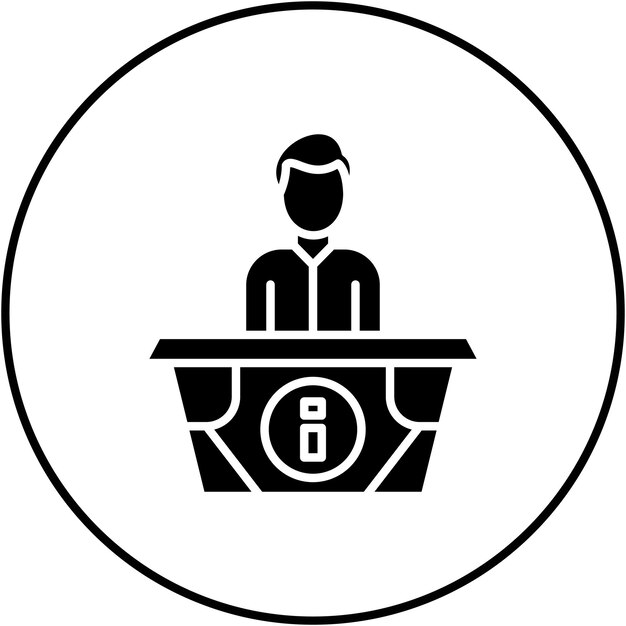 Imagen vectorial del icono del escritorio de información Puede utilizarse para negocios y finanzas