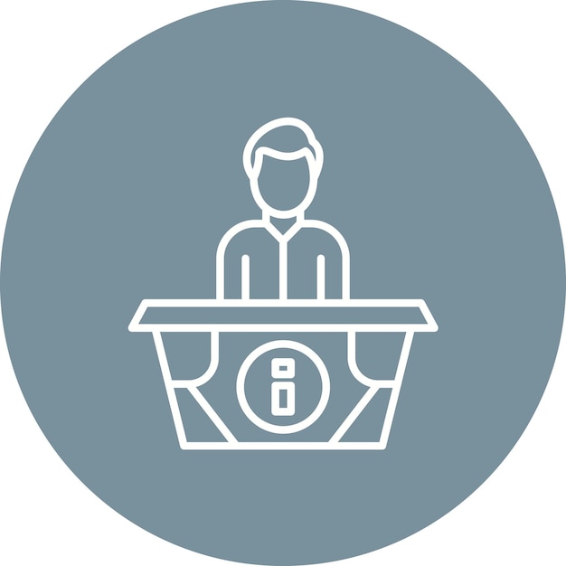 Imagen vectorial del icono del escritorio de información Puede utilizarse para negocios y finanzas