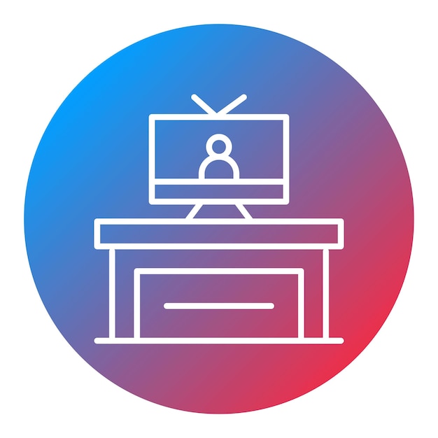 Imagen vectorial del icono del escritorio de noticias Se puede utilizar para el periodismo