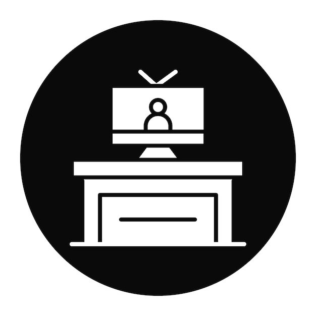 Imagen vectorial del icono del escritorio de noticias Se puede utilizar para el periodismo