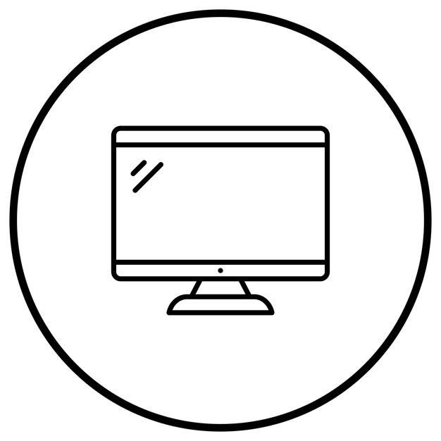 Imagen vectorial del ícono del escritorio Se puede usar para Office