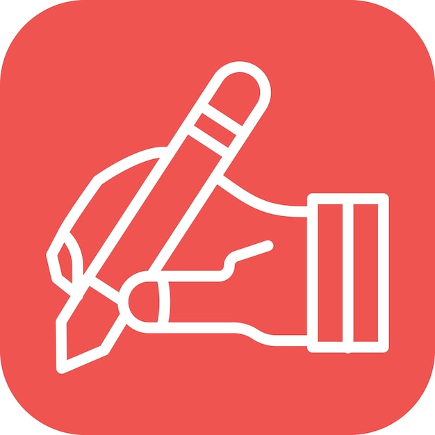Imagen vectorial del icono de escritura de la mano Se puede utilizar para la biometría