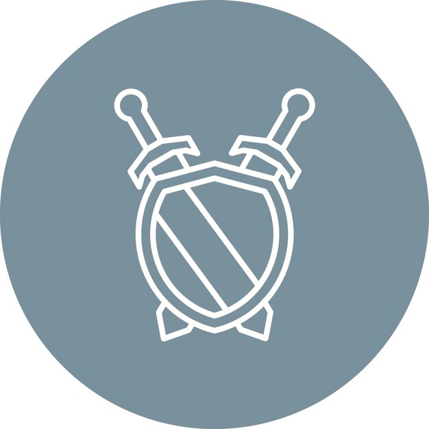 Imagen vectorial de icono de escudo de acero Se puede usar para Medieval