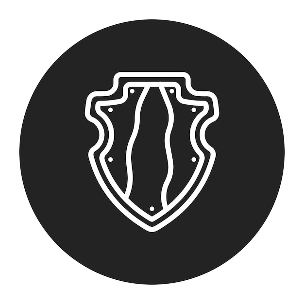 La imagen vectorial del icono del escudo se puede usar para la minería y la artesanía