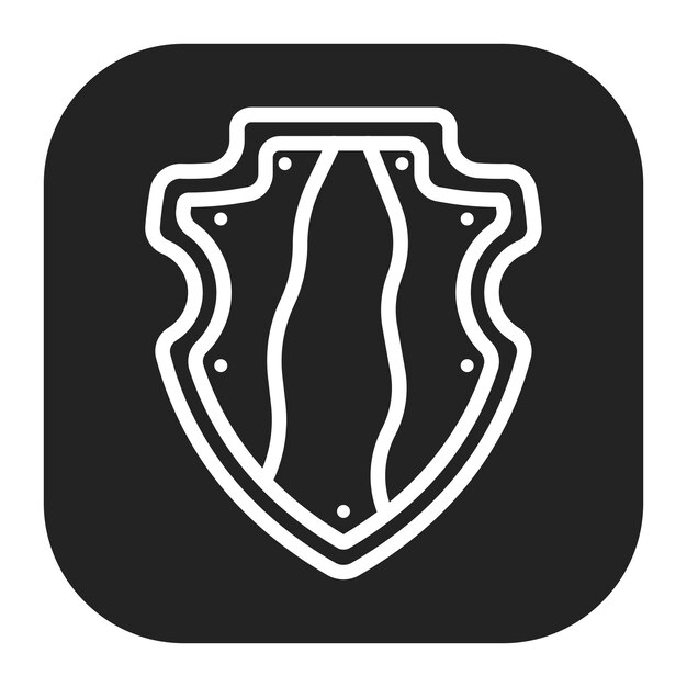 La imagen vectorial del icono del escudo se puede usar para la minería y la artesanía