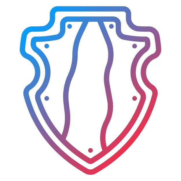 La imagen vectorial del icono del escudo se puede usar para la minería y la artesanía