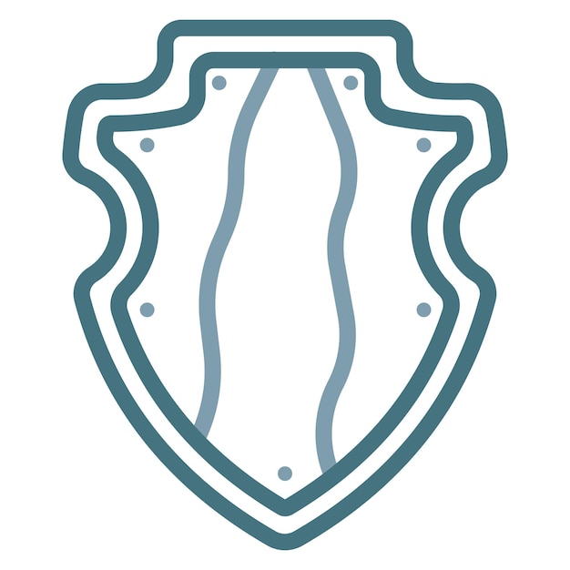 La imagen vectorial del icono del escudo se puede usar para la minería y la artesanía