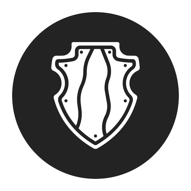 La imagen vectorial del icono del escudo se puede usar para la minería y la artesanía