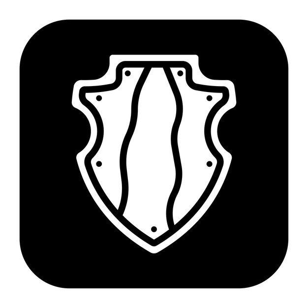 La imagen vectorial del icono del escudo se puede usar para la minería y la artesanía